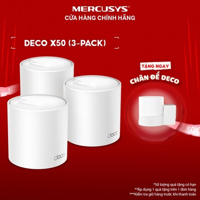 Bộ Phát WiFi Mesh TP-Link Deco X50 Chuẩn Wi-Fi 6 AX3000 Băng Tần Kép, Dễ Dàng Kết Nối