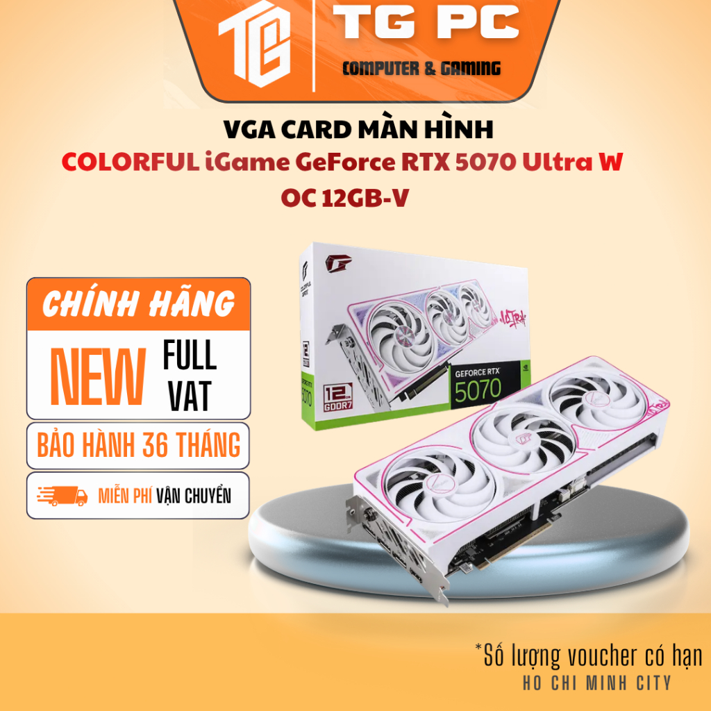[SẢN PHẨM MỚI FULL VAT] VGA CARD MÀN HÌNH COLORFUL iGame GeForce RTX 5070 Ultra W OC 12GB-V - BẢO HÀ
