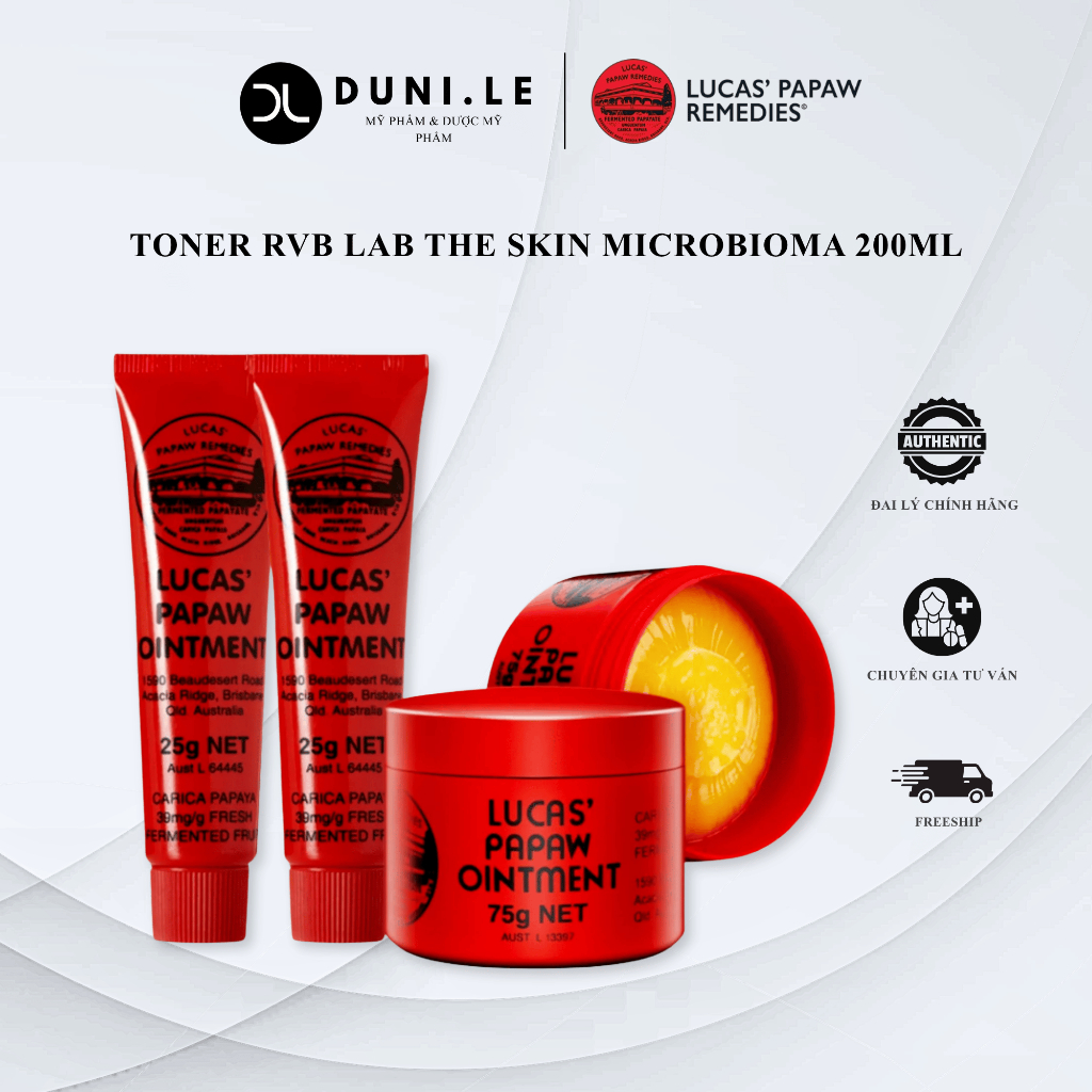 Kem Dưỡng Da Đa Năng Lucas' Papaw Ointment 15g/25g/75g xuất xứ Úc | Duni Le Cosmetics