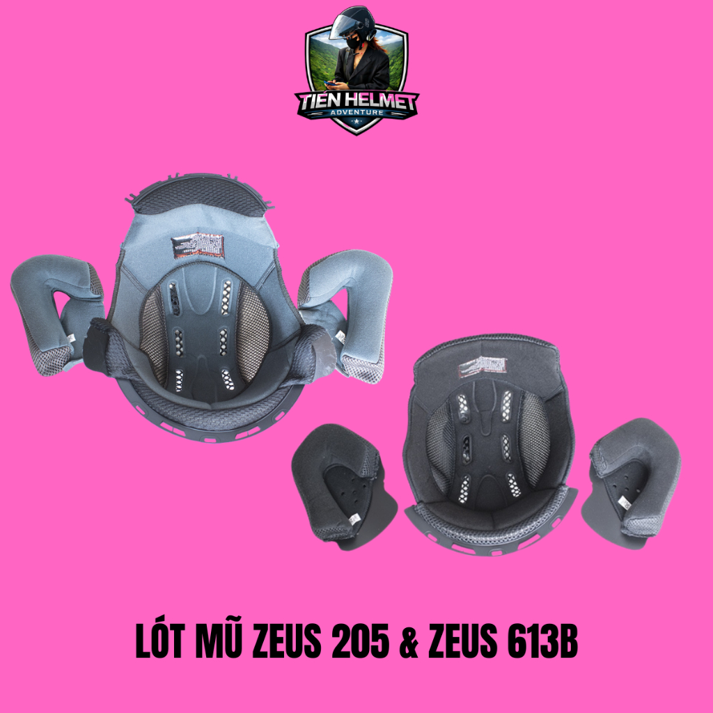Lót mũ bảo hiểm Zeus 205 & Zeus 613B - Tiên Helmets - Mũ bảo hiểm Vũng Tàu