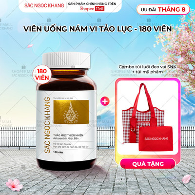 Viên uống hỗ trợ cải thiện sạm, nám, đốm nâu, tàn nhang Sắc Ngọc Khang Vi Tảo Lục [Hộp 180 Viên]