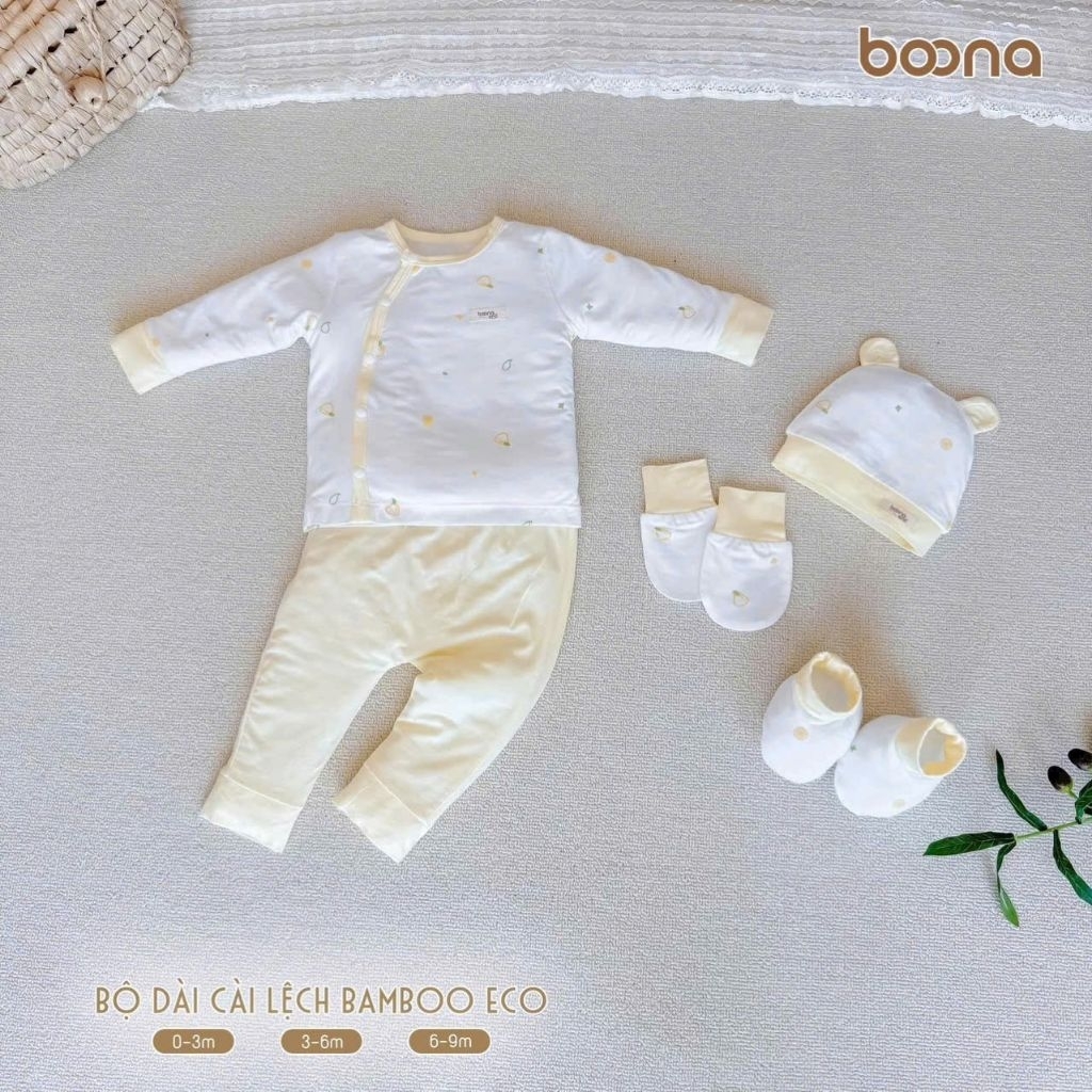 Combo Sơ Sinh 4 Món Sợi Tre Bamboo Eco Cho Bé yêu