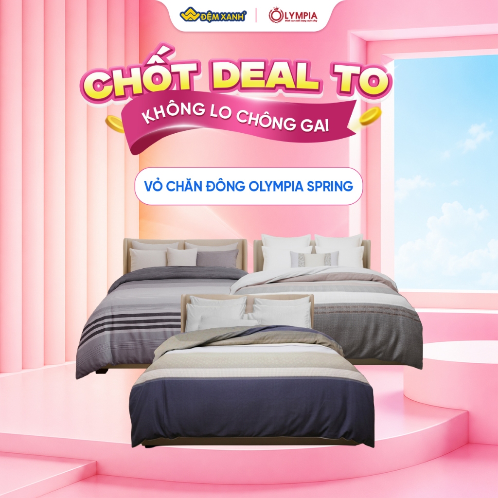Vỏ chăn đông Olympia Spring thoáng mát