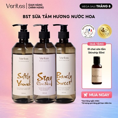 [NEW] Sữa Tắm Hương Nước Hoa VERITES Skinship Collection 500ml Lưu Hương Cấp Ẩm, Tẩy Tế Bào Chết Dịu Nhẹ