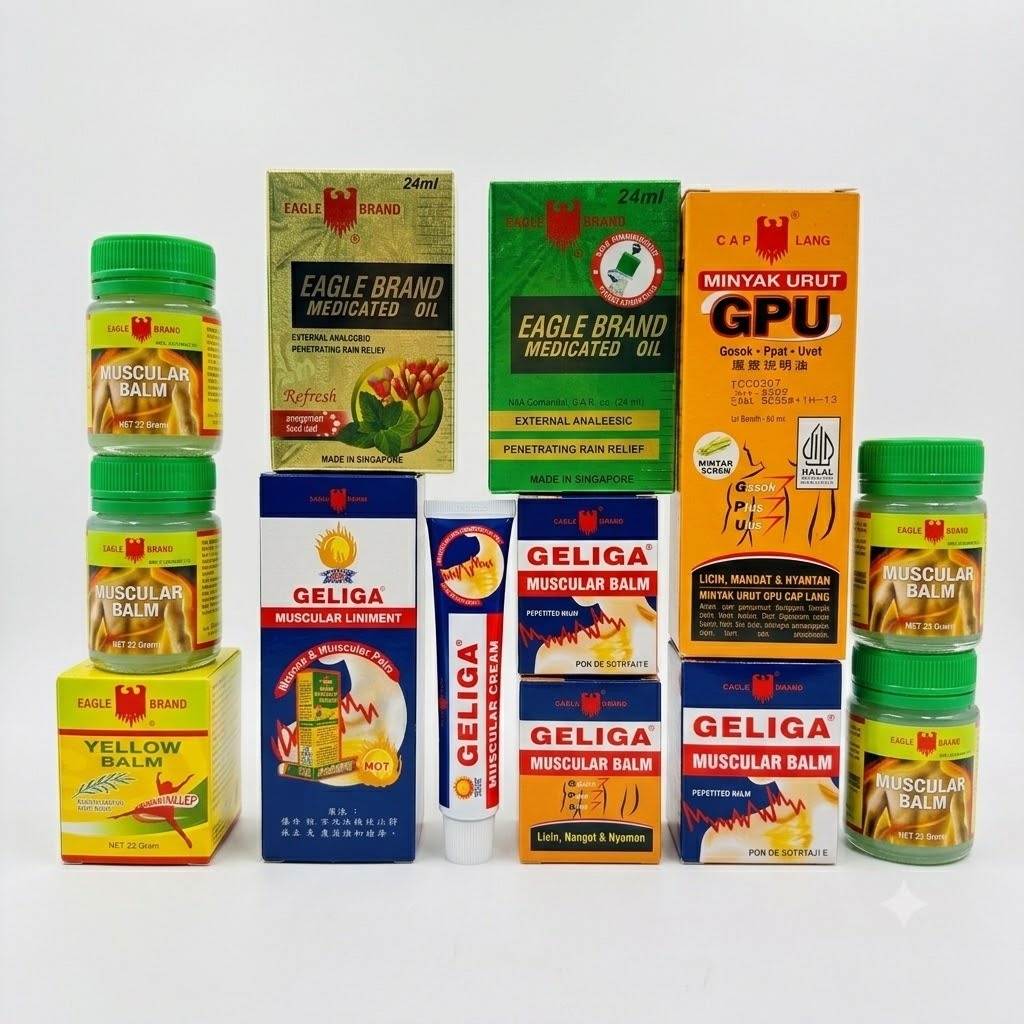 Dầu GPU Geliga Eagle Brand Medicated Oil Chính Hãng Mỹ Xoa Bóp Massage Hàng Nhập Khẩu