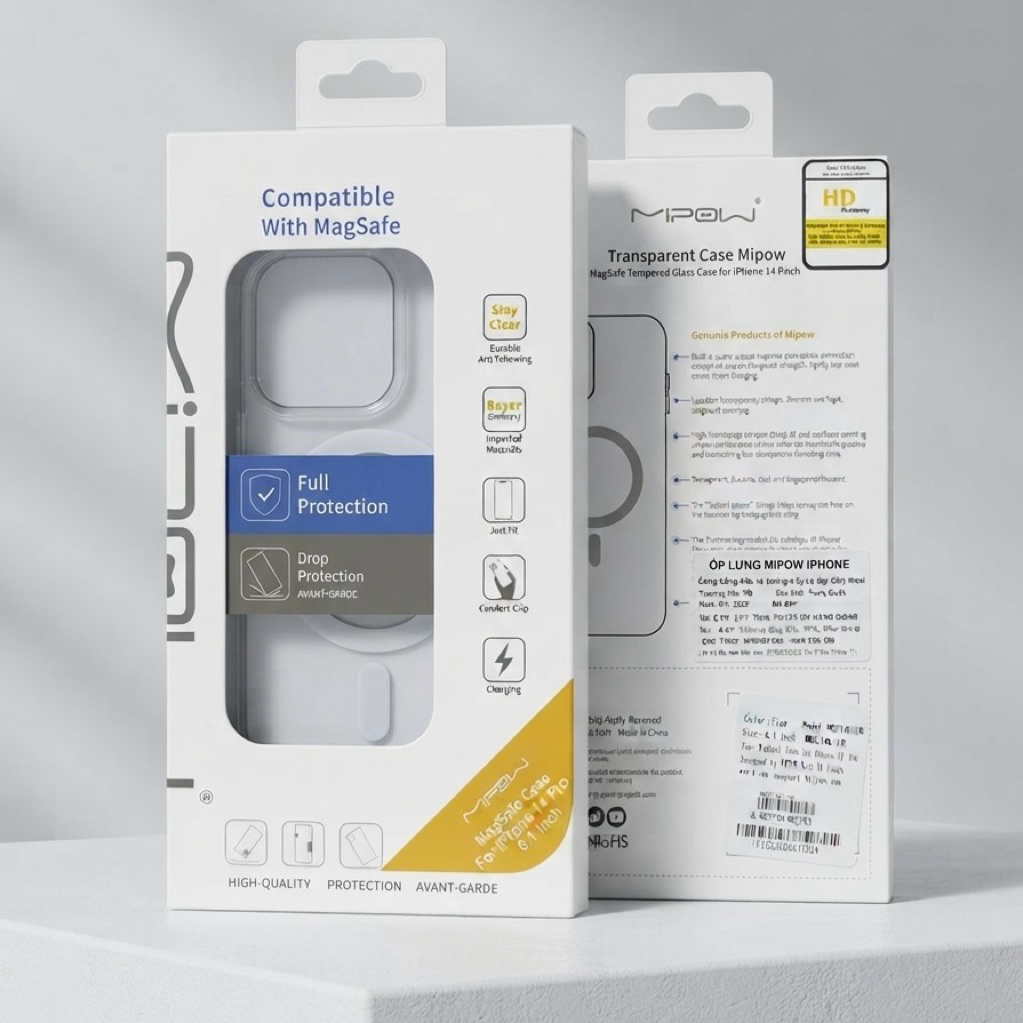 ỐP LƯNG MAGSAFE IPHONE 14 PRO MIPOW FULL BOX