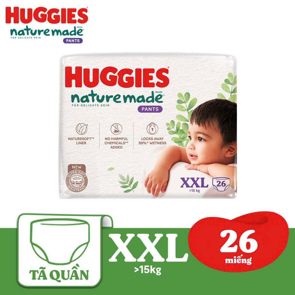 Tã quần Huggies Nature Made XXL26