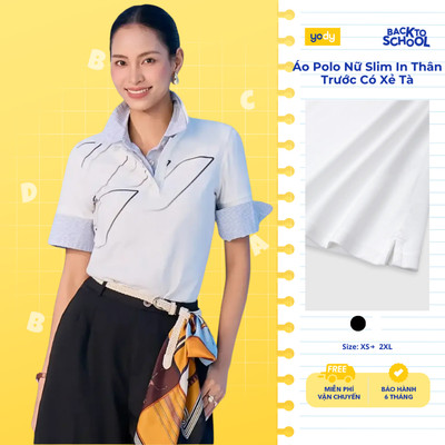 [ BST Cooler & Closer] Áo Polo Nữ Yody Slim In Thân Trước Có Xẻ Tà WCPO26A022