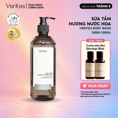 [KOL] Sữa tắm hương nước hoa VERITES Body Wash Signature Collection hương Siren 500ml