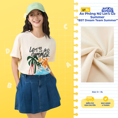 [BST Dream Team Summer] Áo Phông Nữ Yody Let's Go Summer WCTS26S020