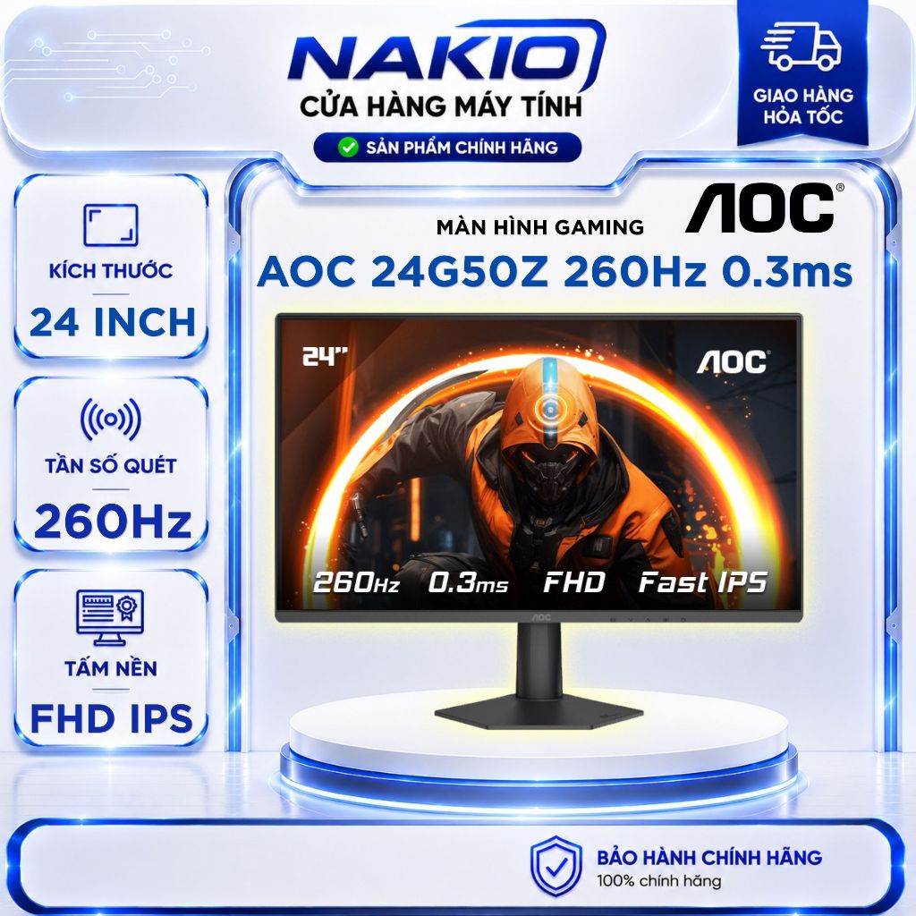 Hỏa Tốc HN Màn hình Gaming 24inch 240hz-260hz chuyên game FPS AOC/ ASUS/ ViewSonic