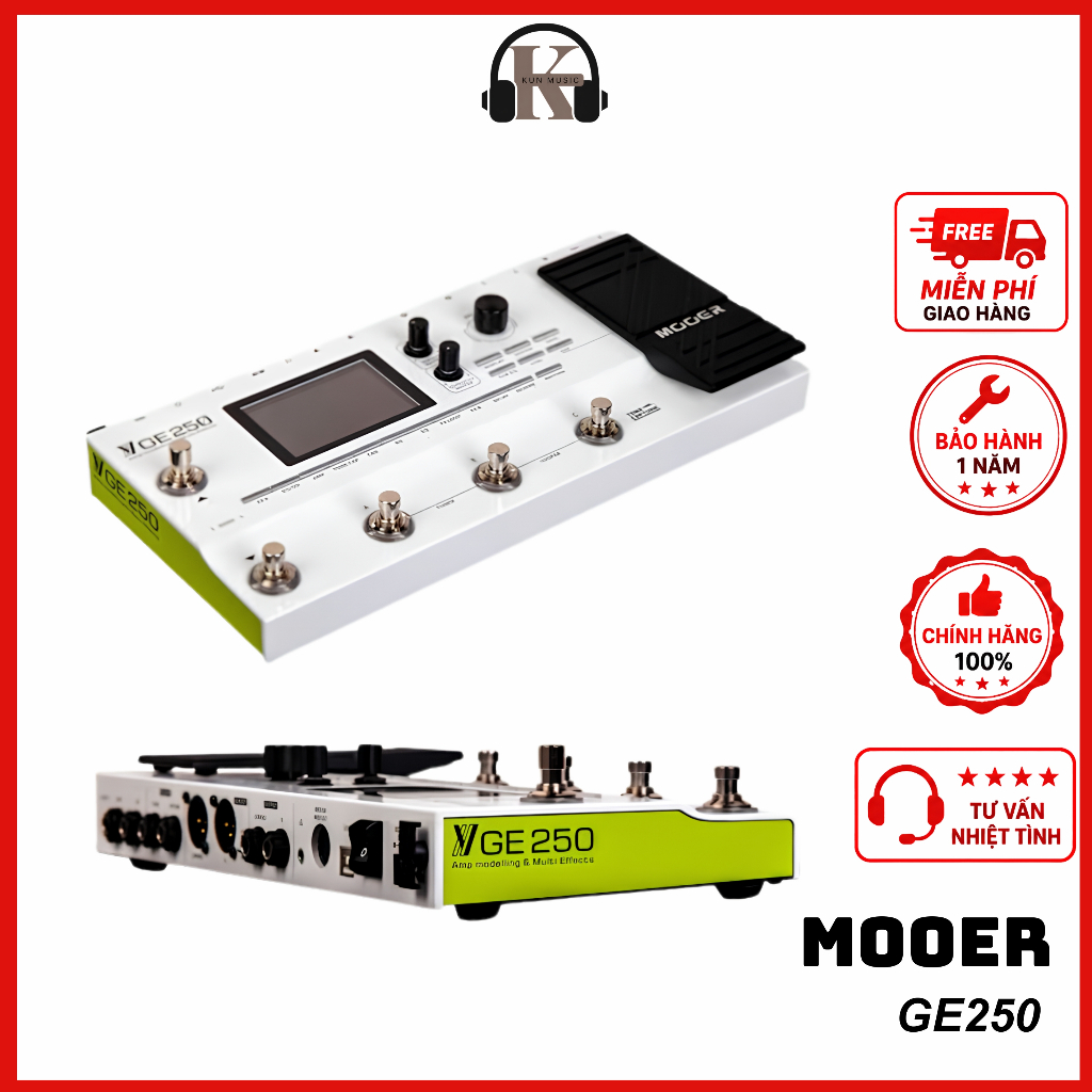 Pedal Phơ Guitar Mooer GE250 Chính Hãng | KUN MUSIC