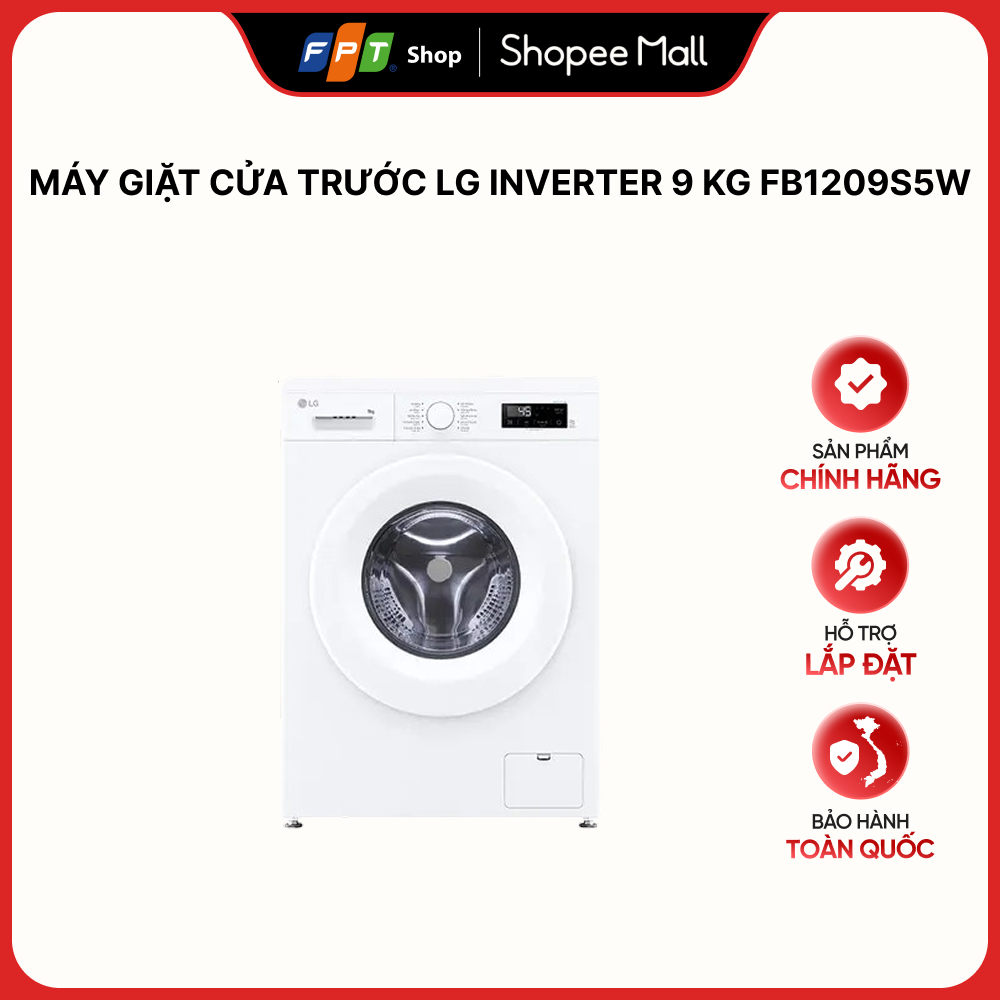 Máy giặt cửa trước LG Inverter 9 kg FB1209S5W