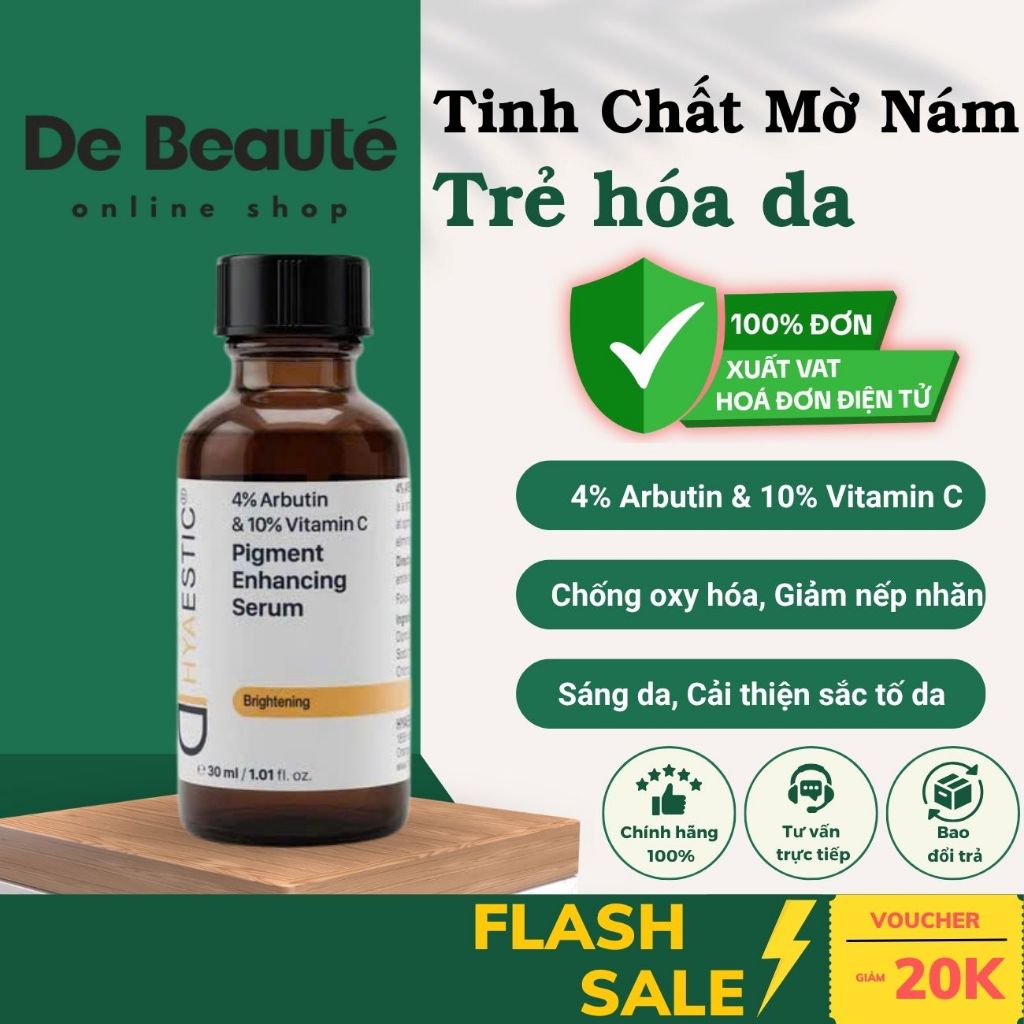 [HÀNG CÔNG TY] Serum 4% Arbutin & 10%Vitamin C Làm Sáng Da, Mờ Nám Hyaestic Pigment Enhancing