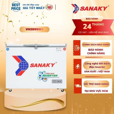 VH-2899W3 Tủ Đông Sanaky – 220 Lít, 2 Ngăn Đông Mát, Inverter, Dàn Lạnh Đồng, Bảo Hành 24 Tháng
