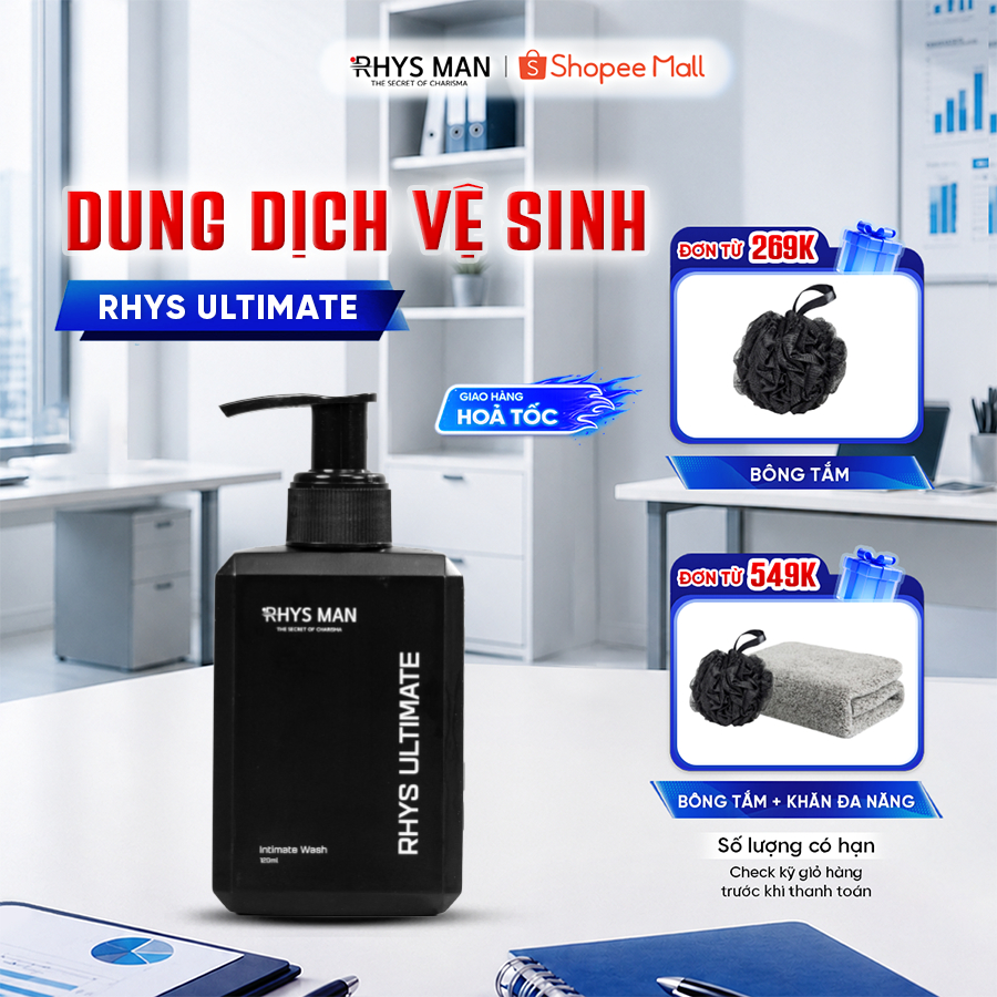 Dung dịch vệ sinh nam hương bạc hà Rhys Ultimate 120ml RHYS MAN
