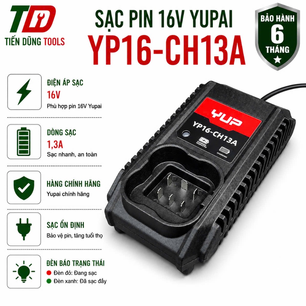 SẠC PIN 16V 1.3Ah SFUNPRO, YUPAI YP16-CH13A