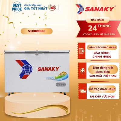 VH-3699A1 Tủ đông Sanaky – 360L, 1 ngăn đông, 2 cánh mở, dàn lạnh đồng VH-3699A1
