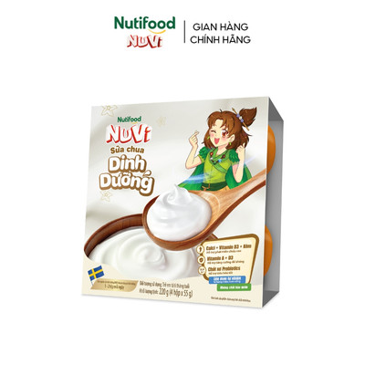 Lốc NuVi Sữa Chua Ăn Vị Dinh Dưỡng 55g/hộp