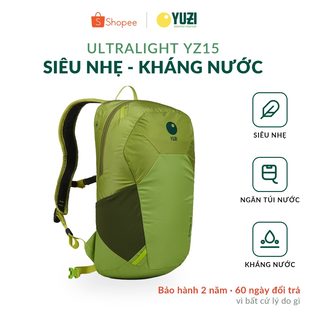 Balo trekking, leo núi siêu nhẹ YUZI ULTRALIGHT YZ15 15 lít | Chính hãng