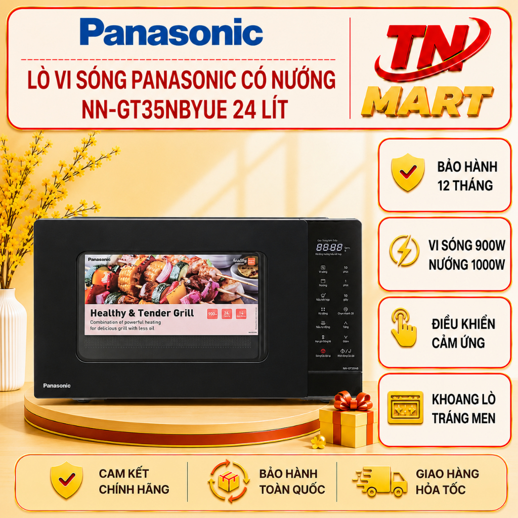 Lò vi sóng Panasonic NN-GT35NBYUE, NN-SM33NBYUE, NN-GM34NBYUE hàng mới chính hãng, bảo hành 12 tháng