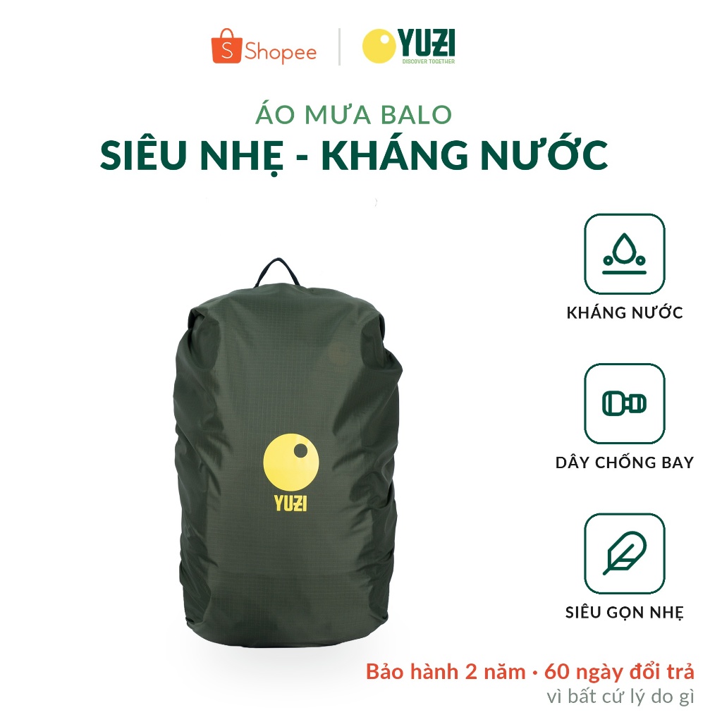 Áo mưa balo, túi bọc balo chống nước YUZI