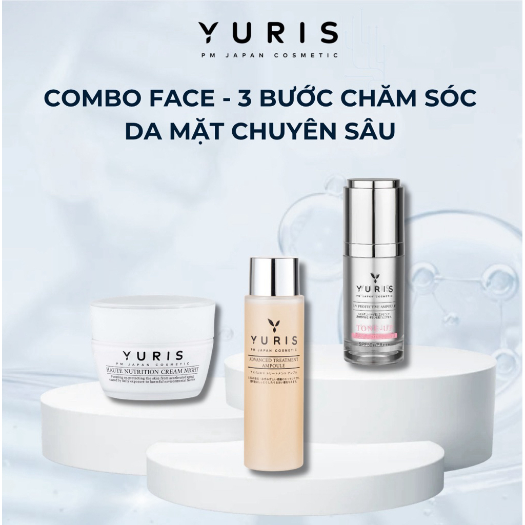 [Phụng Mã x Yuris] Combo Face:Tinh Chất Ampoule  ,Huyết Thanh Chống Nắng, Kem truyền Tế Bào Gốc ban 