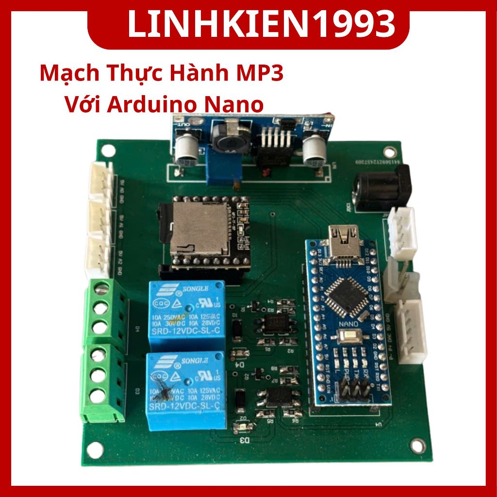 Mạch Thực Hành MP3 Arduino Nano DFPlayer Mini STEM