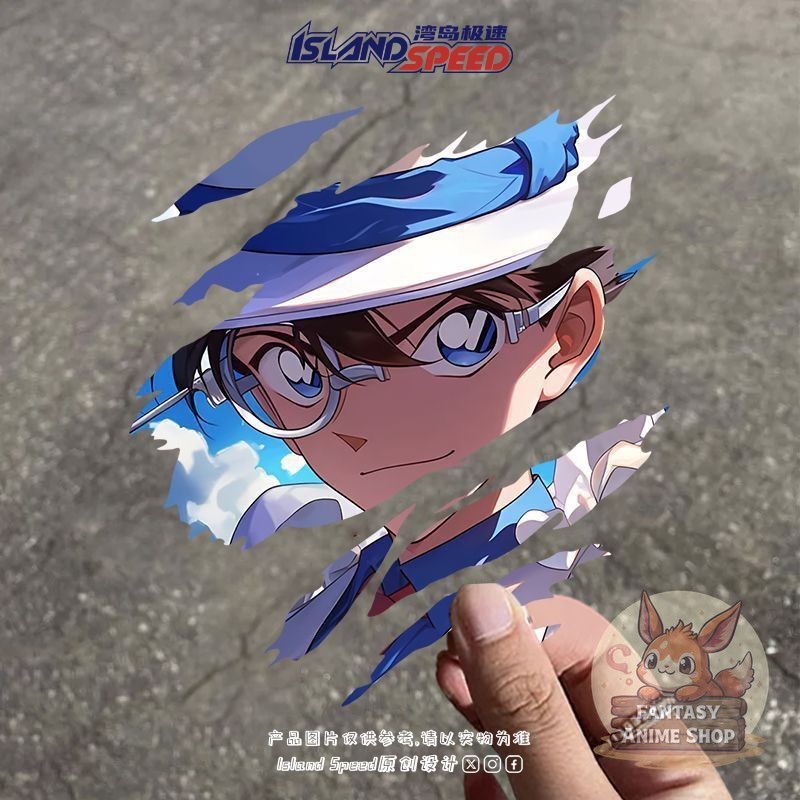 Tem dán xe ô tô anime Thám tử lừng danh Conan Kaito Kid decal trang trí chống nước