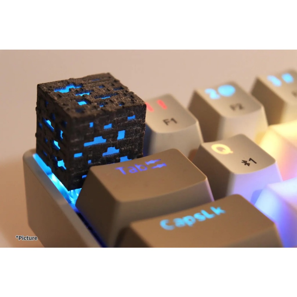 Minecraft Ore Keycap, diamond, redstone, gold, artisan keycap