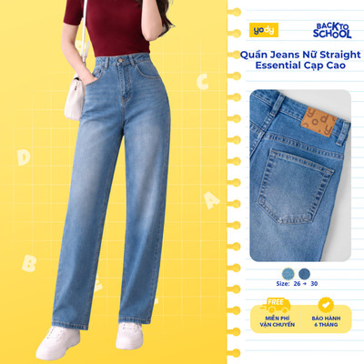Quần Jeans Nữ Yody Straight Essential Co Giãn Nhẹ, Tôn Dáng, Dễ Phối Đồ TRA WCJE26A027
