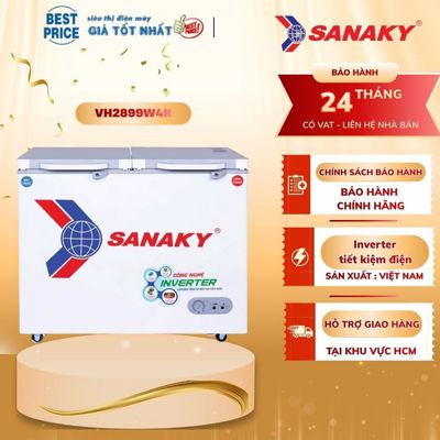 Tủ Đông Mát Sanaky Inverter 220 Lít VH-2899W4K