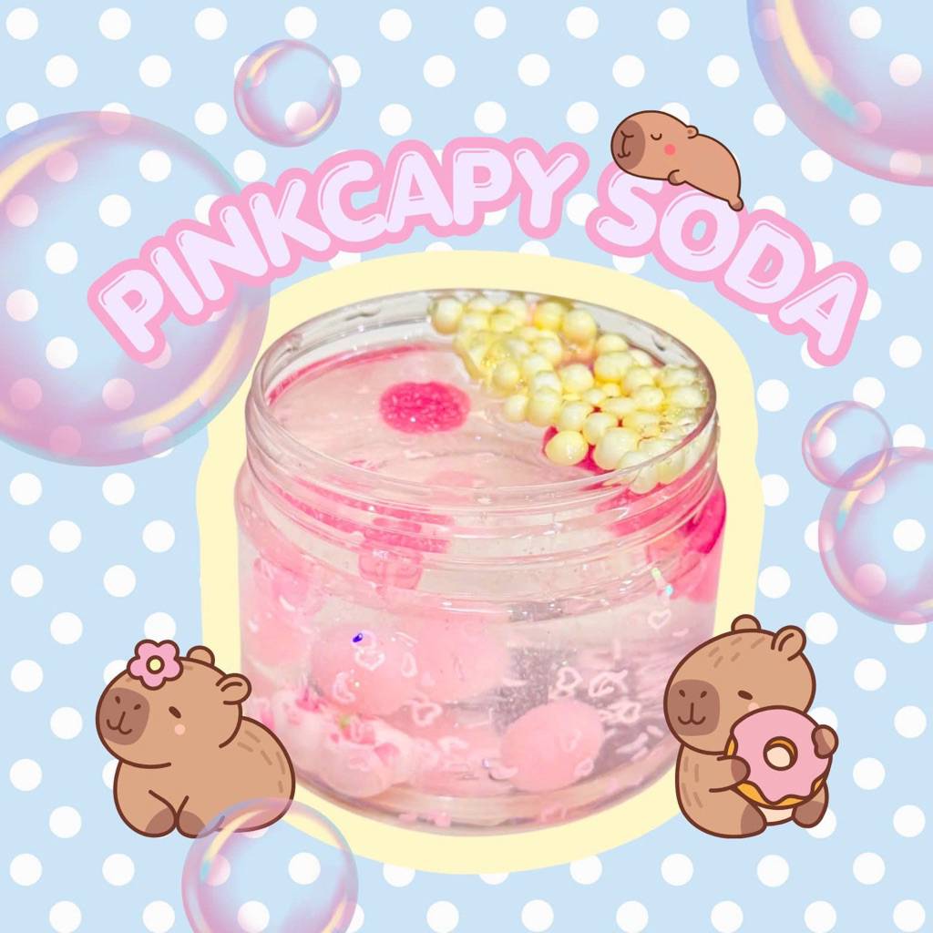 [NEW] Pinky Soda (Clear Slime), Slime trong suốt capybara hồng