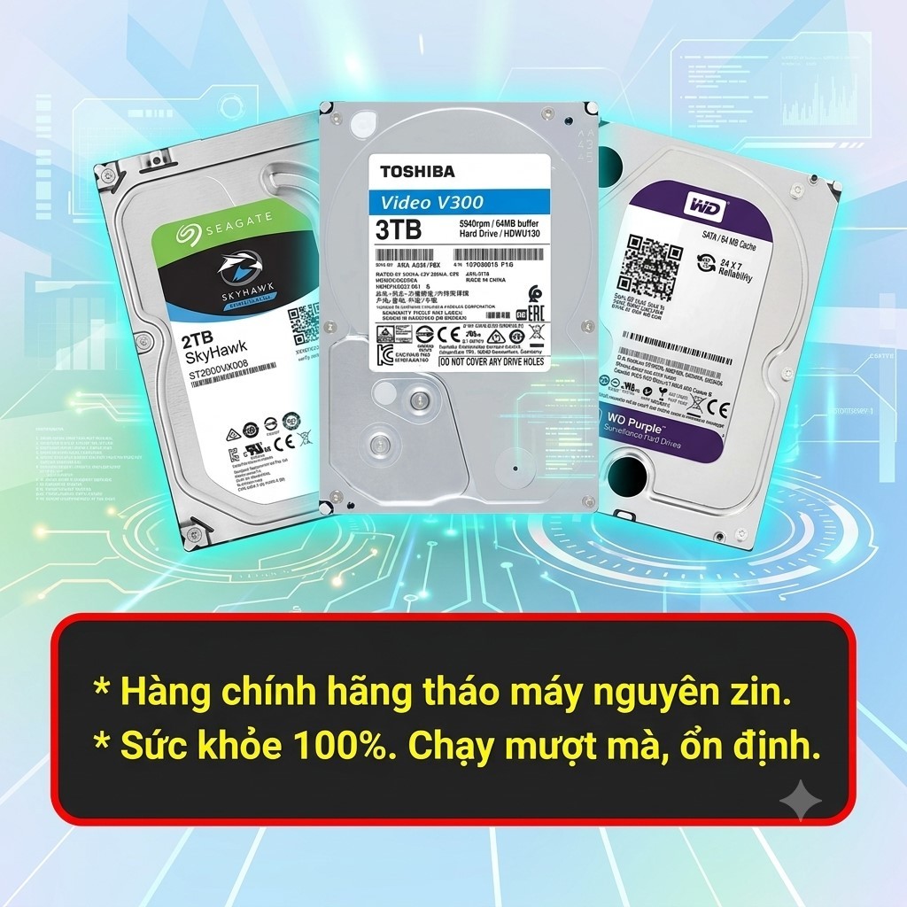 [GIÁ RẺ NHẤT] Ổ cứng dung lượng cao 2TB; 3TB; 6TB Toshiba, WD, Seagate ... Hàng tháo máy nguyên zin.