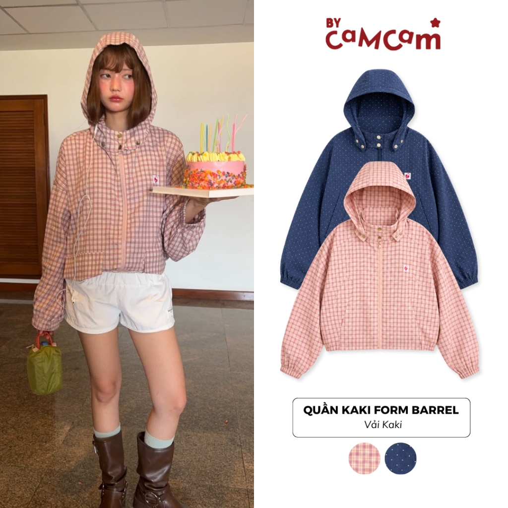 Áo Khoác Kẻ Caro 𝑩𝒚𝒄𝒂𝒎𝒄𝒂𝒎 Áo Khoác Chất Liệu Thô Kẻ Caro Phong Cách Nữ Tính Trendy AKHD836