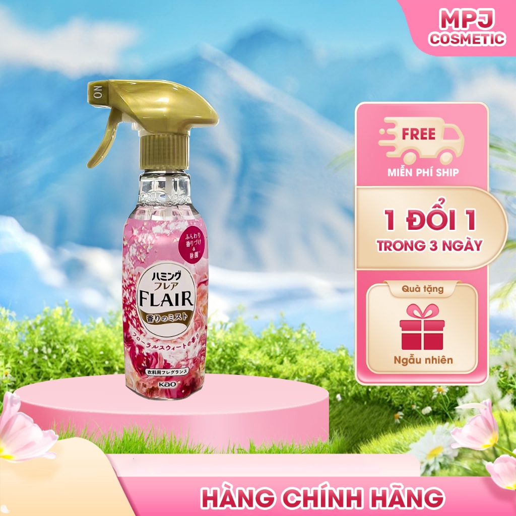 Chai Xịt Thơm, Làm Phẳng Quần Áo Kao Flair Hương Hoa Dịu Ngọt Deodorizer Spray ( 270ml )