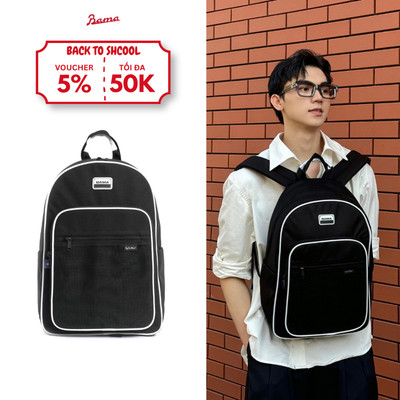 Balo nam nữ đi học đi làm BAMA Seoul Backpack chống nước nhiều ngăn đựng laptop 13 14 15.6 inch