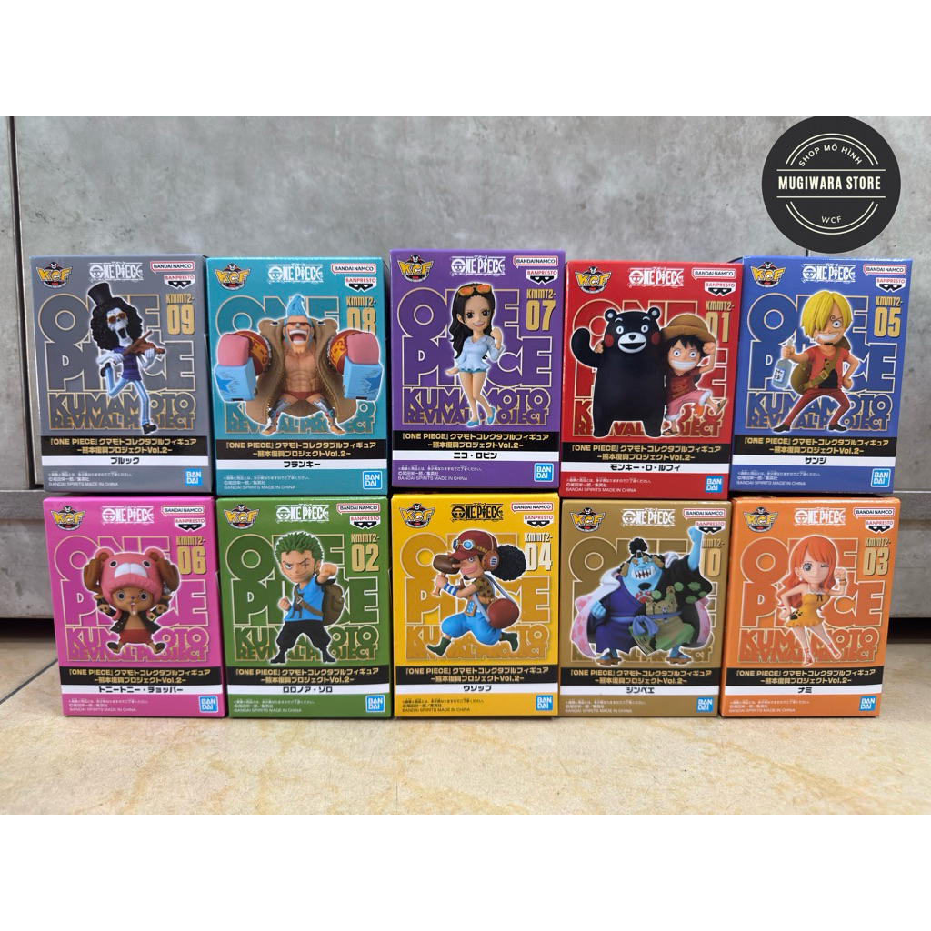 Set team mũ rơm WCF Kumamoto One Piece chính hãng bandai đồ chơi toy