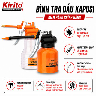 Bình Châm Dầu 250ml Kapusi - Bình Tra Dầu, Bình Xịt Dầu Nhớt Loại Sắt & Nhựa Trong, Đa Năng