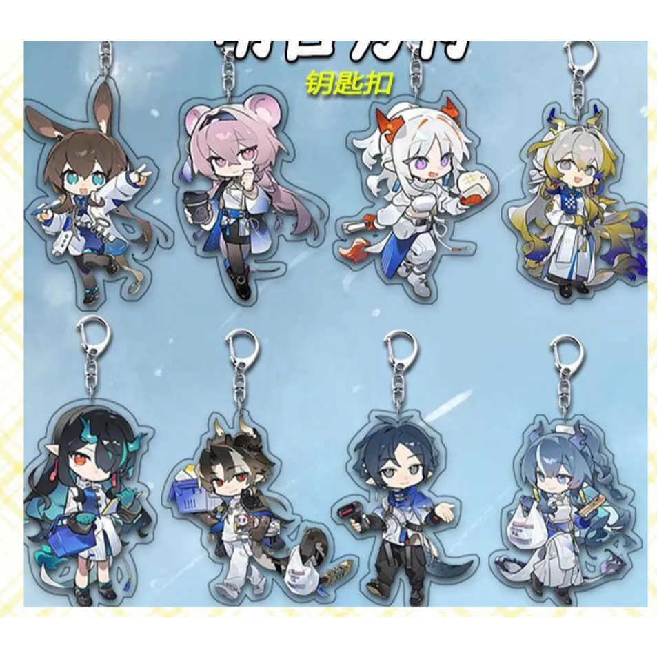 Arknights Acrylic 5cm Keychains | Amiya, Dusk, Ling, Shu, Chong Yue Double-Sided Bag Charms