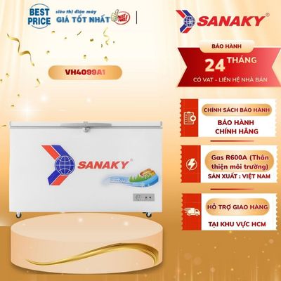 VH-4099A1 Tủ đông Sanaky – 400L, 1 ngăn đông, 2 cánh mở, dàn lạnh đồng | VH4099A1