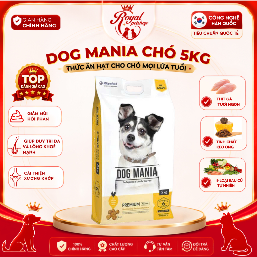 [5KG] HẠT DOG MANIA -Thức ăn hạt Dog Mania cho chó mọi lứa tuổi 5kg