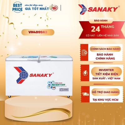 VH-4099A3 Tủ Đông Sanaky – 305 Lít, 1 Ngăn Đông, Inverter, Dàn Lạnh Đồng, Bảo Hành 24 Tháng