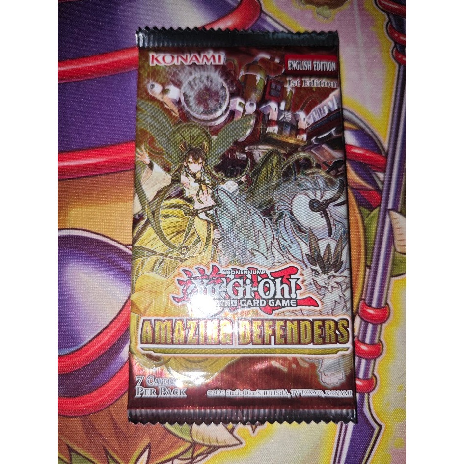 Gói thẻ bài Pack YuGiOh - Amazing Defenders 1st Edition Booster Pack