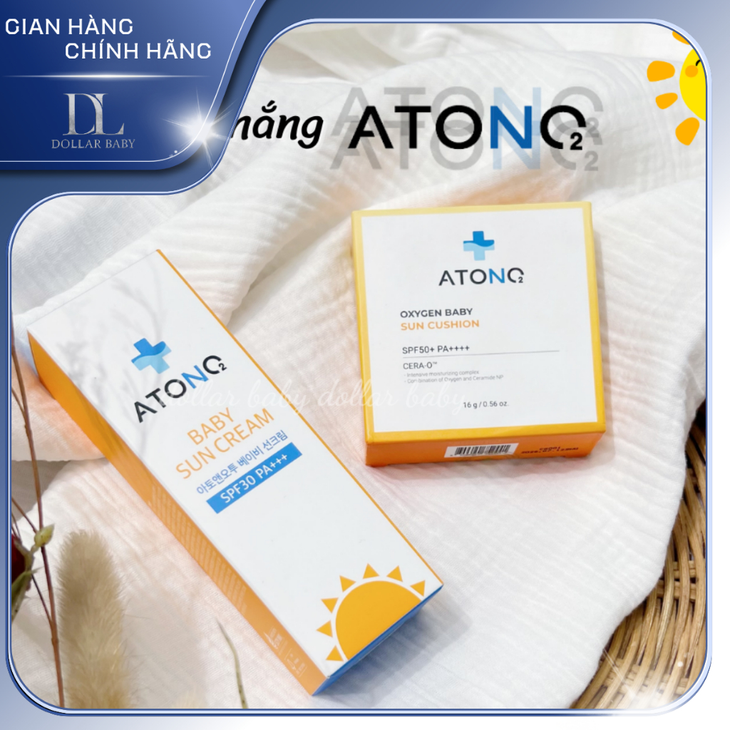 Kem Chống Nắng Thuần Chay Atono 2 Oxygen Daily Sun Cream Spf30 Pa+++ (50G) - Cho Bé 6M - Hàn Quốc.