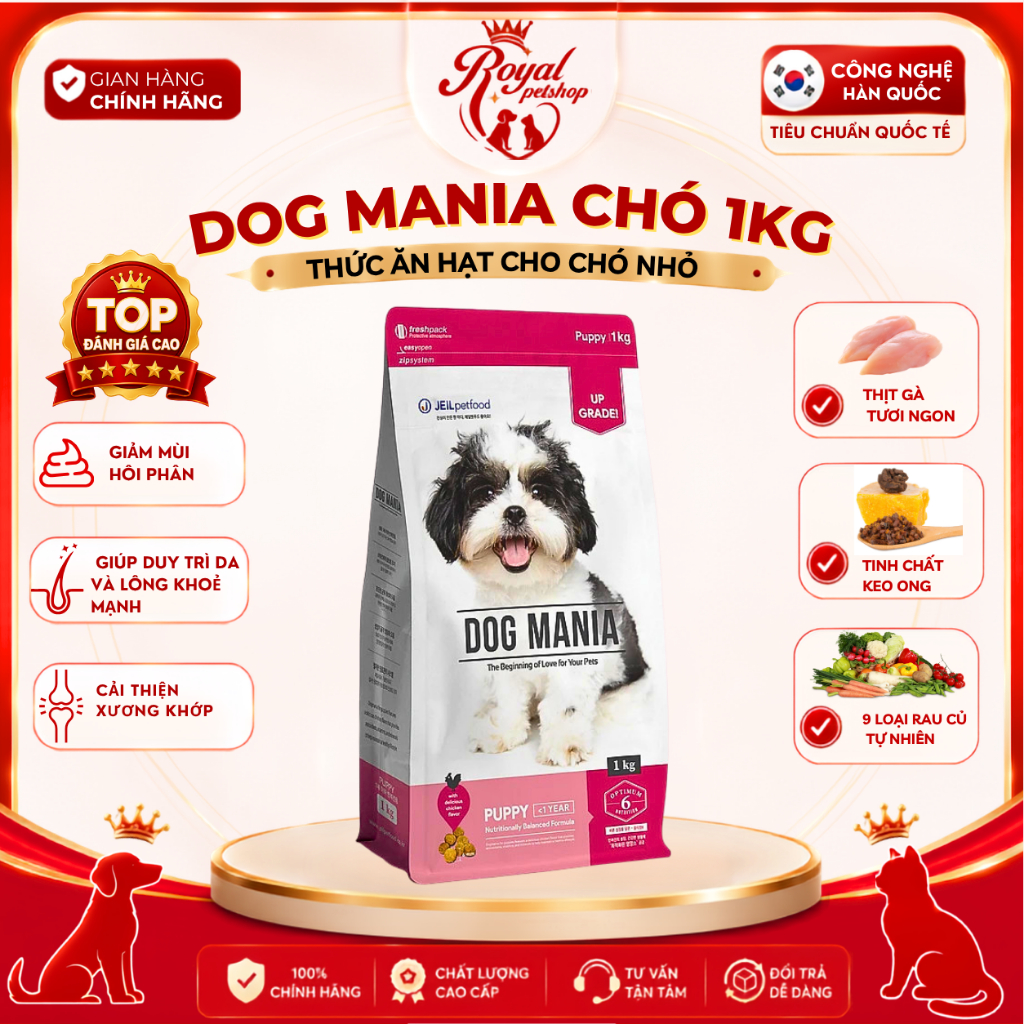 [1kg-2,4kg] Thức ăn cho chó nhỏ Dog Mania puppy