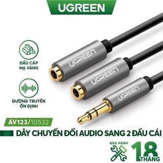 Cáp chia jack loa 3.5mm 1 ra 2 ugreen 10532 - hàng chính hãng