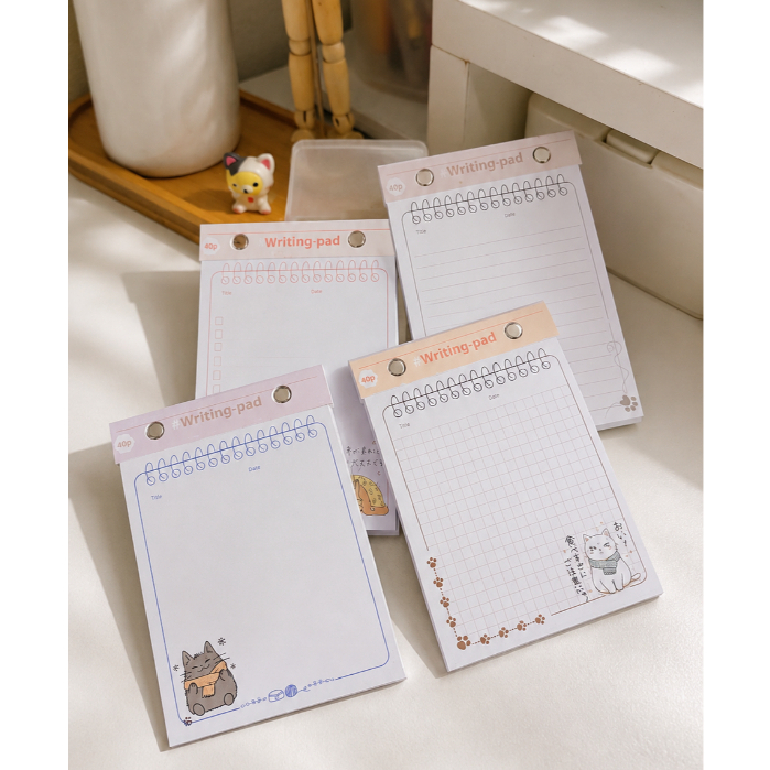 Sổ tay xé writing pad A6 note ghi chú 40 tờ giấy 100gsm