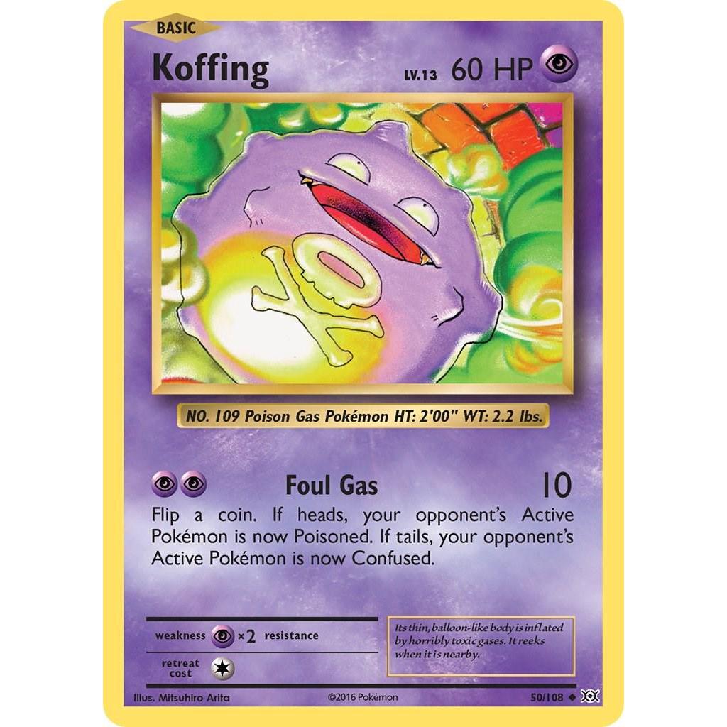 Koffing 50/108 Pokemon Card 2016