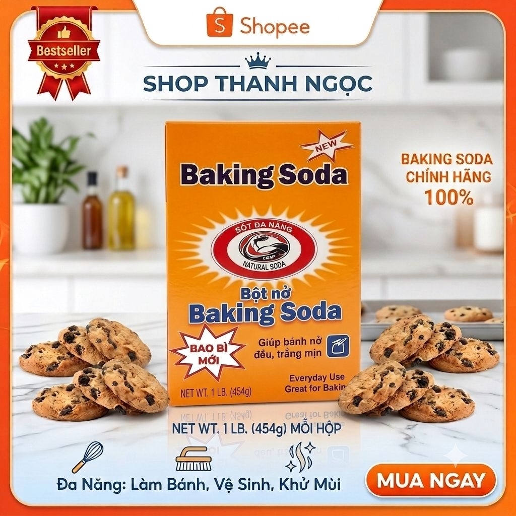 Baking Soda Arm & Hammer Mỹ 454g - Bột Baking Soda Đa Năng